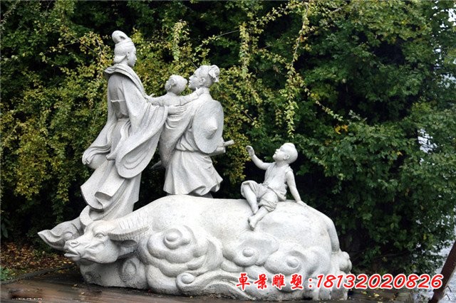 景區(qū)牛郎織女神話(huà)石雕