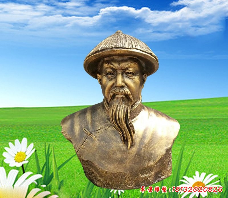 林則徐胸像銅雕,清朝名人銅雕