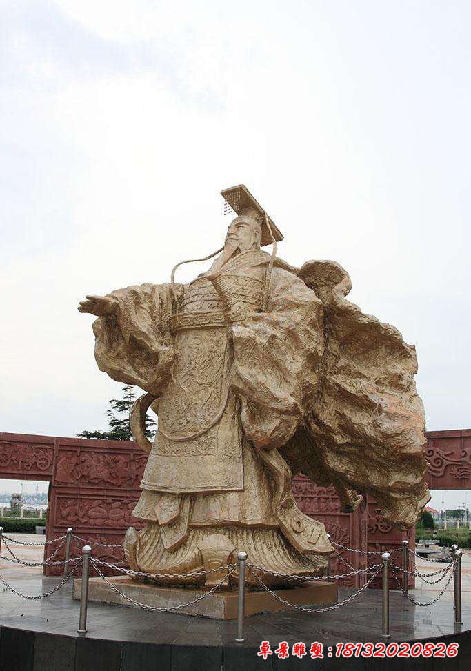 秦始皇銅雕，廣場(chǎng)古代皇帝銅雕