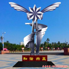 不銹鋼和諧景觀(guān)雕塑