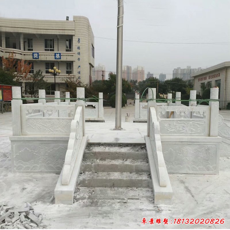漢白玉升旗臺，校園景觀石雕