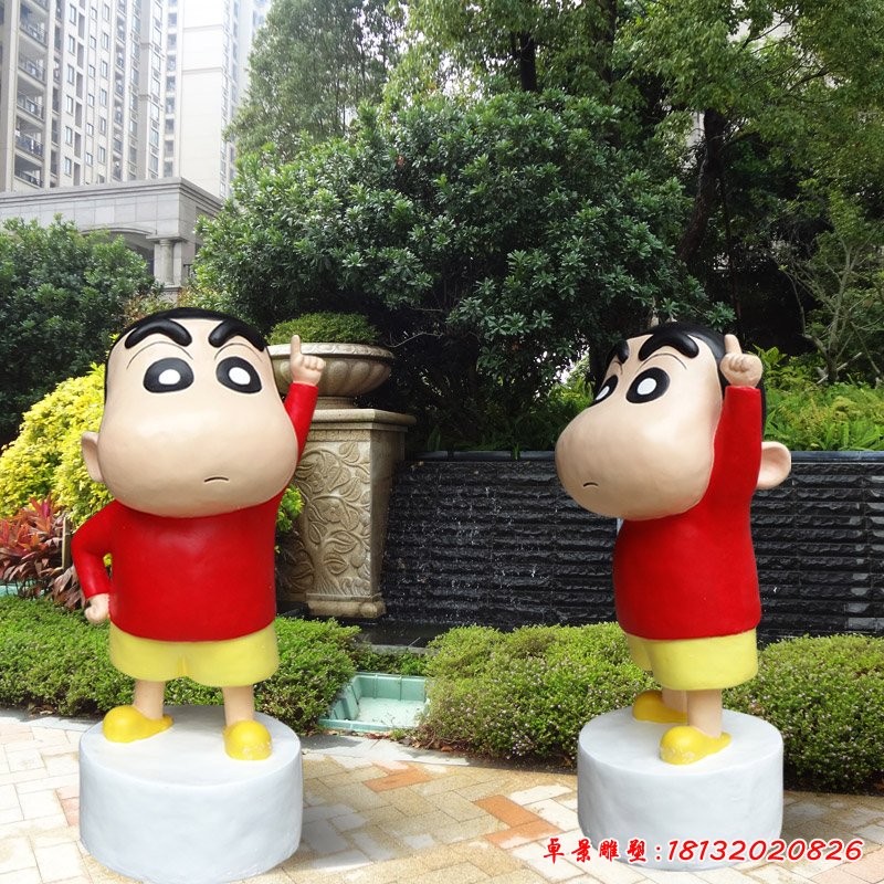 玻璃鋼蠟筆小新 兒童樂(lè)園卡通人物 (2)(1)