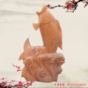 大理石景觀石雕魚(yú)