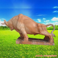 校園開(kāi)荒牛雕塑